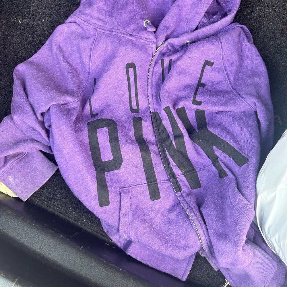 PINK Victoria's Secret Women's Purple Hoodie